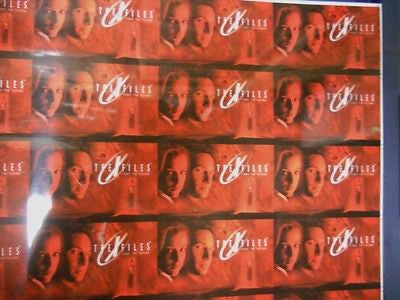 X-Files movie rare high gloss uncut phone cards sheet 1990s