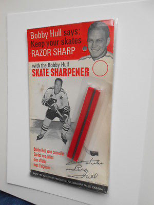 Bobby Hull hockey Skate Sharpner pack 1970