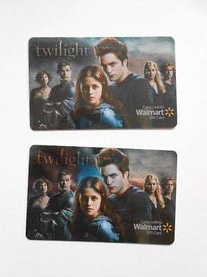 Twilight first movie rare foil 2 Canadian issued gift cards