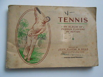 Tennis rare tobacco card set in album 1930s