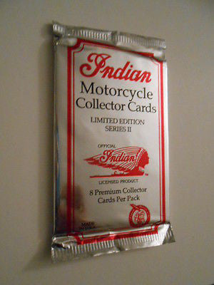 Indian Motorcycle cards rare sealed foil pack 1990