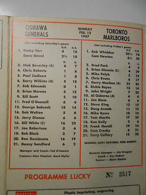 Toronto Malboros Hockey rare program w/ bonus photo 1967