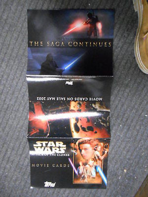 Star Wars Attack of the Clones cards rare ad brochure 1990s