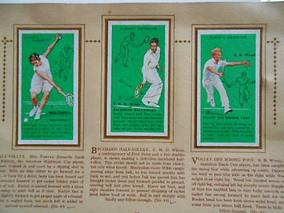 Tennis rare tobacco card set in album 1930s