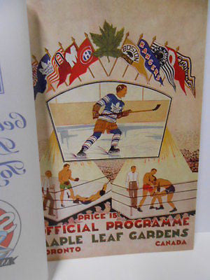 Toronto Maple Leaf Gardens 1930s reissued first issue program