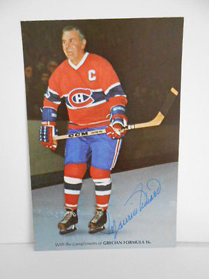 Maurice Richard NHL Hockey rare signed in person 4x6 postcard sold with COA