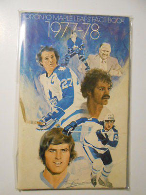 Toronto Maple Leafs hockey vintage all intact fact book 1977-78