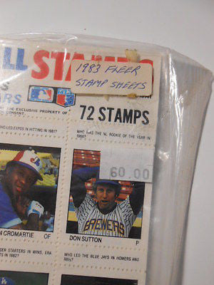 Fleer Baseball vintage complete limited issued Stamp sheet set 1983