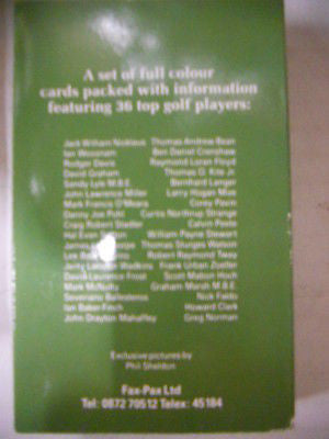 Golf Fax- Pax rare card set 1990s