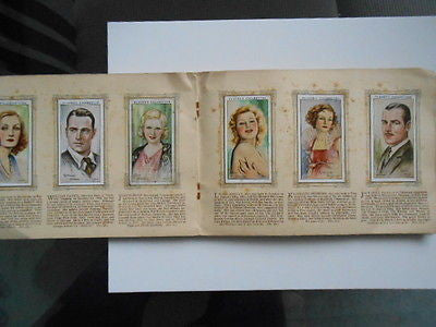 Film Stars tobacco cards set album set 1950s