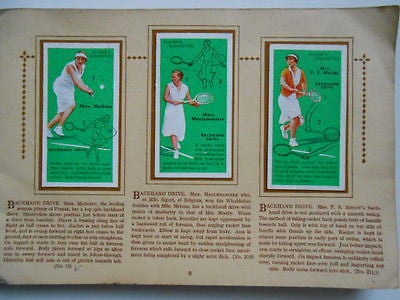 Tennis rare tobacco card set in album 1930s