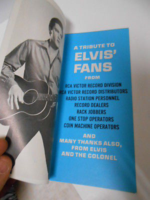 Elvis On tour rare RCA ad book 1966