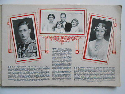 Royal Family Tobacco cards set w/ Album King George 6th 1937