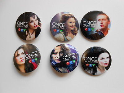 Once Upon a Time TV show small limited issued 6 buttons set