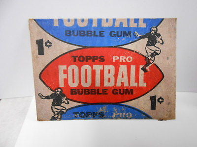 NFL Football rare 1 cent card wrapper from 1957