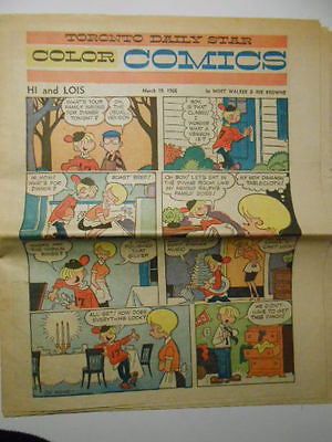 Comics insert full section Toronto Star Newspaper from March 19, 1966