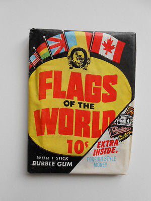 Flags of the World cards rare sealed vintage OPC pack 1970s