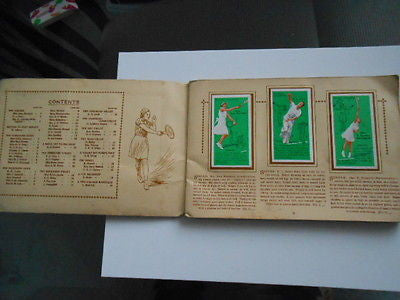 Tennis rare tobacco card set in album 1930s