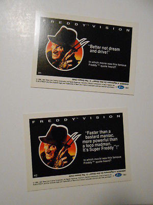 A Nightmare on Elm Street movie two Hologram insert set