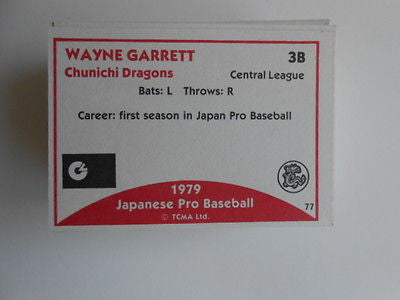 Japanese Pro baseball cards rare vintage complete set from 1979