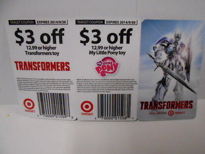 Transformers/ My Little Pony limited issued Target card set