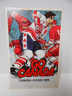 Team Canada hockey rare 4x6 postcard 1974