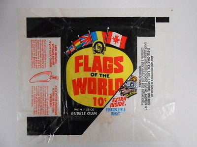Flags of the World cards OPC Canadian wrapper 1970