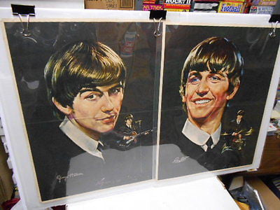 Beatles very rare original 4 large posters set from 1960s