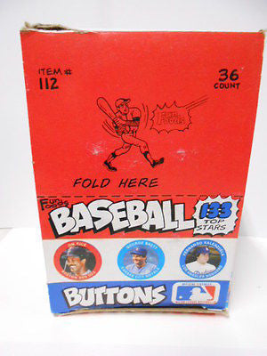 Baseball Buttons regional issued full box 1980s