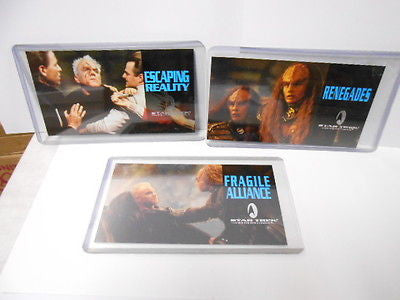 Star Trek Generations movie 3 foil insert cards set