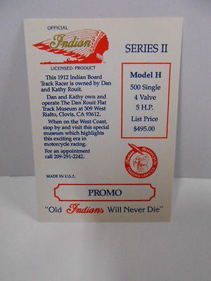 Indian motorcycle Gold stamped Hologram promo 1990