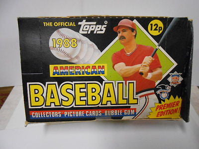 Baseball cards rarer 48 sealed packs UK version box 1988