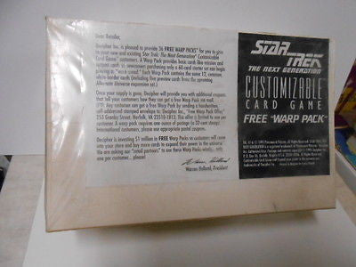 Star Trek Next Generation factory sealed 36 warp promo packs box 1993