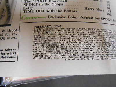 Sports magazine  February 1948