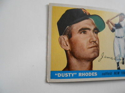 1955 Topps Baseball Dusty Rhodes #1 first card