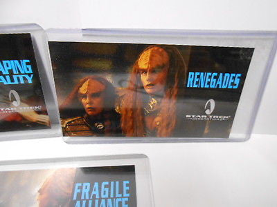 Star Trek Generations movie 3 foil insert cards set