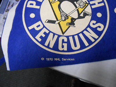 Pittsburg Peguins rare NHL Hockey pennant 1970