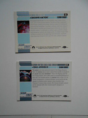 Star Trek  foil holograms two insert ship cards 1990s