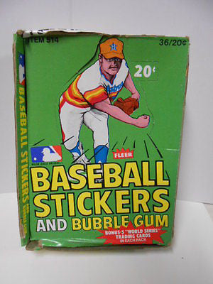 Fleer baseball stickers rare box 1979