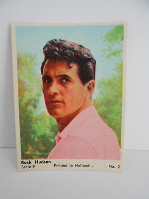 Rock Hudson rare Holland movie star card 1964