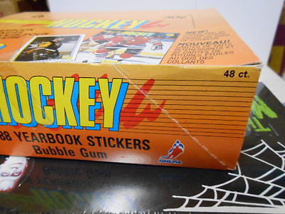 NHL Hockey OPC rare Stickers 48 packs full box 1988