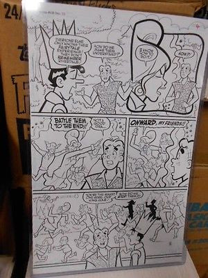 Archie comics rare original art comic book page #4