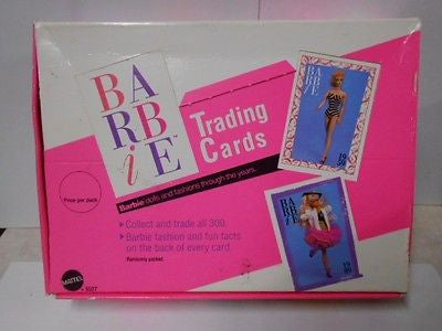 Barbie cards sealed packs full box 1990s.