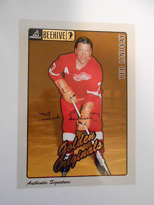 Ted Lindsay rare Score Pinnacle signed insert hockey card