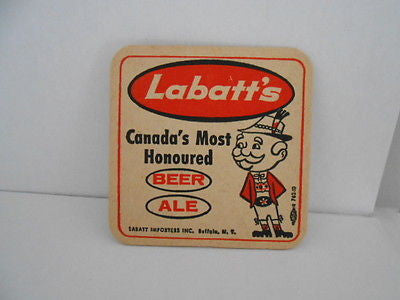 Labatts Beer rare vintage original coaster 1960s
