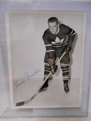 Toronto Maple Leafs Howie Meeker signed Turofsky 7x9 photo w/COA 1940s