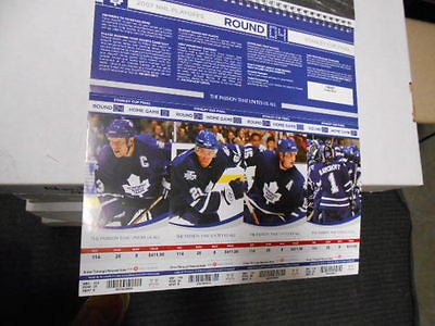 Toronto Maple Leafs quarter finals unused 4 playoff tickets round 4 game 2007