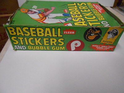 Fleer baseball stickers rare box 1979