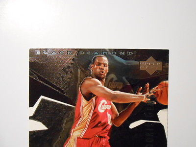 LeBron James rare UD large size version Black Diamond NBA rookie card LeBron James rare UD large size version Black Diamond NBA rookie card