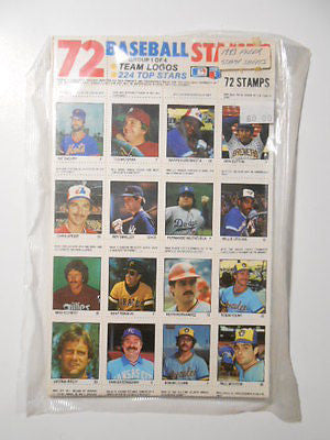 Fleer Baseball vintage complete limited issued Stamp sheet set 1983